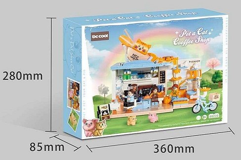 Конструктор 88006 (12) “Кав`ярня”, фігурки героїв і тварин, в коробці