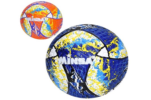 М'яч футбольний MS 3843 (30шт) розмір 5, TPE, 400-420г, ламінований, 2кольори, в пакеті