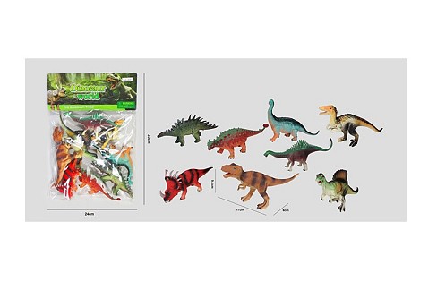 Тварини арт. 303-85 (96шт/2) динозавриі, 8 шт. пакет 24*33см