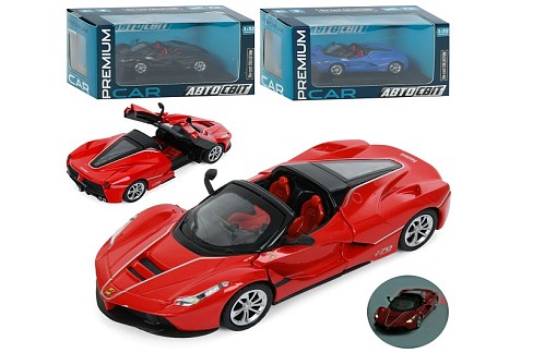 Машина AP-1993 (24шт) АвтоСвіт,1:32,метал,інерц, 13см, звук, світло, відчиняються двері, гумові коле