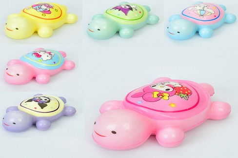 Іграшка MS 4362 Упак12шт(160шт) KR, 10см, черепаха, сквіші, антистрес, аромат, 6 кол, пак, 10-11-4