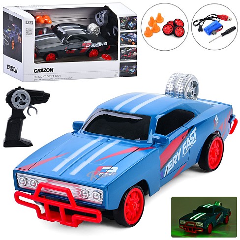 Машина 333-PY24161B (8шт) р/к, акум, 23,5см, світло, дрифт, 4х4, USBзарядне, 2 кольори, в кор-ці, 34