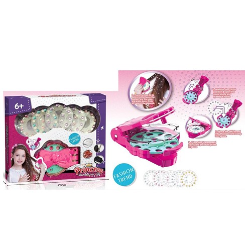 Набір для творчості 216-1 (54шт) пристрій для кріплення страз на волосся, стрази, в кор-ці, 20-17-4с