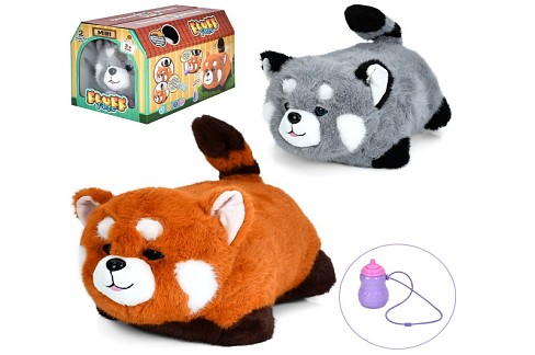 Тварина YG0245 (12шт) м'яка іграшка, мала панда/червона панда, 29-19-13см, сенсорний, реагує на пляш