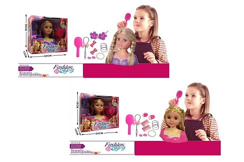 Голова для зачісок 2813D/2813E (1720988) (24шт/2) гребінець, шпильки, кор. 30*13*26 см