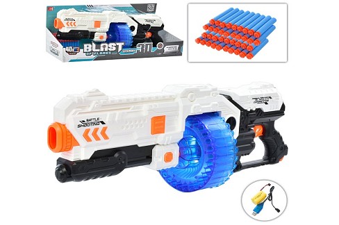 Автомат XH9963-1 (6шт) 60см, акум, USB-зар, м'які кулі-присоски 40шт, 2 кольори, в кор-ці, 61,5-26-1