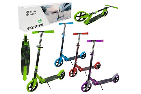 Самокат міський 2-х коліс.  арт. SC2625 (4шт)  сталевий,колеса 200 мм,гальмо 4 кольори короб.79*13*2