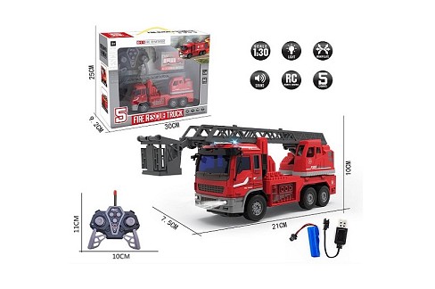 Р.К.Пожежна машина YB296 акум.USB.світ.кор.30*9,2*25 /24/