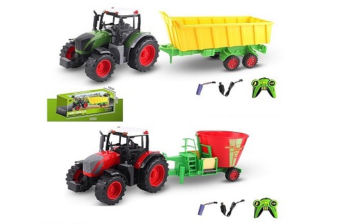Р.К.Трактор YJ-142-15/YJ-142-10  з причепом  акум.USB.2в.кор.60*15*20 /15/