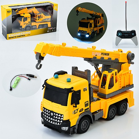 Будтехніка YJ-113-1-2 (12шт) р/к, акум, 1:14, світло, рухливі деталі, USBзарядне, гумові колеса, 2 в