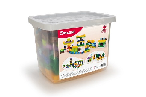 Конструктор Паркінг/Трек/Залізниця/Динозаври 335 деталей у контейнері для зберігання 013999/01