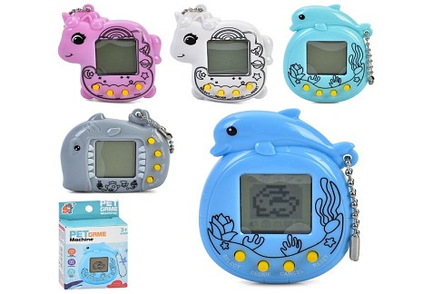 Гра 158A-41-42-43 (144шт) тамагочі, 5,5-5-2см, звук, ч/б екран, 3 види/мікс кольрів, бат(табл), в ко