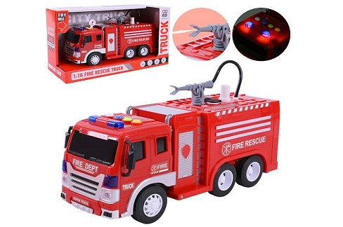 Машина  арт. ZY227A (36шт/2)  батар. Пожежна машина, світло,звук,бризкає водою, короб. 32*11,5*18,5с