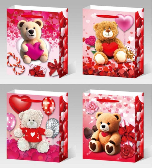 Пакет подарунковий C 69510 (720) 4 види, МАЛИЙ, МІКС ВИДІВ