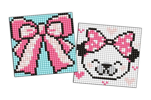 Набір з алмазною мозаїкою на самоклеючій основі для дітей Бантик" 9x9см  AMS1055"