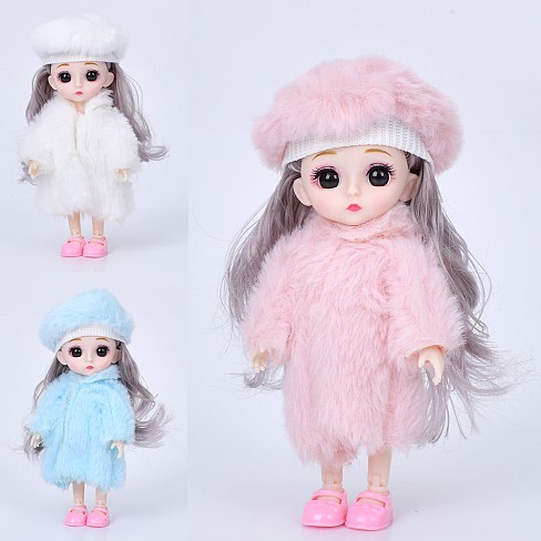 Лялька 00103-05 (120шт) 16см, шарнірна, 3 кольори, у пакеті, 14,5-22-5см