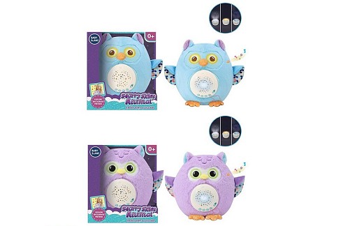 Нічник 1986-1/2 сова м'як.батар.муз.проектор.2в.кор.27*14,5*23 /24/