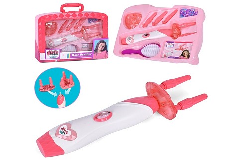 Набір для творчості MBK-512 (12шт) резинки для волосся, пристрій для плетіння-обертається/2 режими,