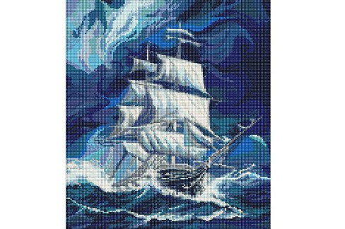 Набір з алмазною мозаїкою Вітрильник у штормі" 40х50см  AMO20203"