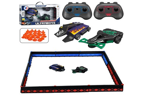 Набір машинок 256BD (6шт) р/к2,4G (2 пульти), машина-робот 2шт, ігрове поле/арена, на бат-ці, в кор-
