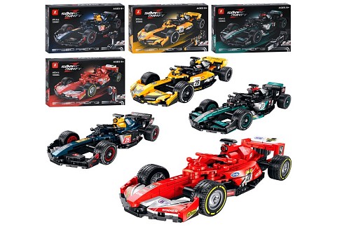 Конструктор XZ0001-2-3-4 (8шт) гоночна серія, машина, 2в1, від 391дет, 4 види, в кор-ці, 32-21-6,5см