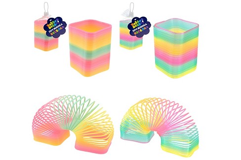 Пружинка Веселка" Yabba Dabba арт. YD2550 (240шт/2) 2 кольори мікс,  сітка 6,5*6,5*10см"