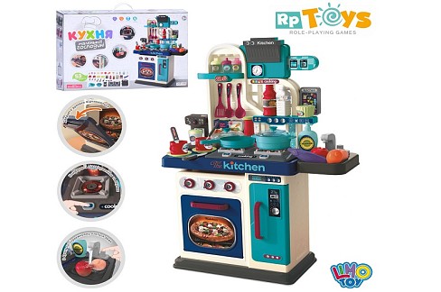 Кухня 008-969А (10шт) 53-22-69см, плита, мийка-ллється вода, звук, світло, посуд, продукти, 53дет, н