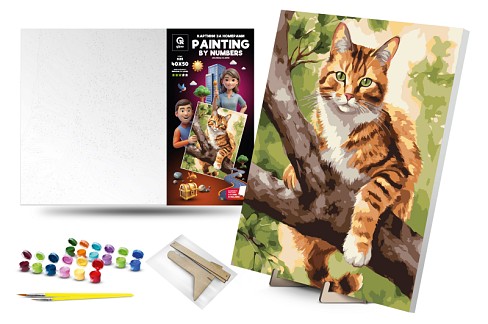 Набір для розпису по номерах QB900-022 Мисливець на дереві" 40х50см qbee"