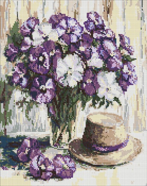 Набір з алмазною мозаїкою Квітковий натюрморт" 40х50см  AMO20174"