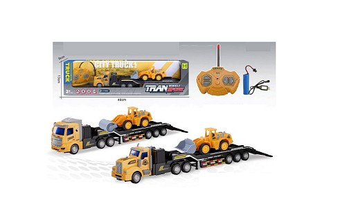 Р.К.Трейлер SH091-692B автовоз з будтехнікою акум.USB.світ.2в.кор.48*9*13 /48/