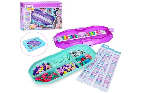 Набір для творчості MBK-560 (24шт) намистини, пристрій для плетіння браслетів, в кор-ці, 36,5-27,5-7