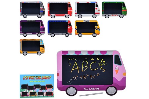 LCD планшет SMT 0008 (50шт) для малювання, 10 дюймів, транспорт 29,5-22,5см, кольорова, 9 видів, бат