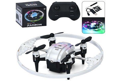 Квадрокоптер FX-41B (8шт) р/к,2,4G,12см,акум,світло,USB-зарядне,запасні лопасті,в кор-ці,13-13-12см