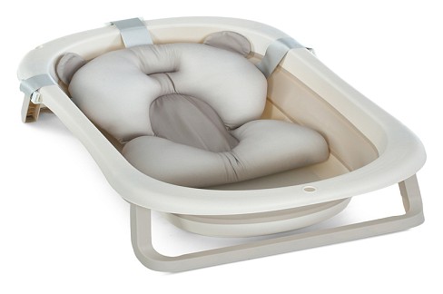 Ванночка ME 1151 PLUS Cool Gray (1шт) дитяча, з термометром, вкладиш, силікон, складана 78,3*49,3*20