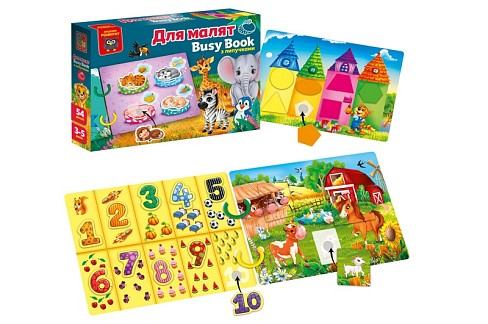 Гра розвиваюча Vladi Toys з липучками. Бізі бук. Для малят" VT1310-07"
