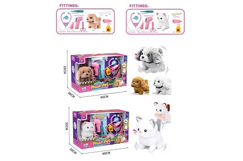 Тварини LK008B/C песик/кошеня м'як.з набором лікаря батар.муз.5в.кор.40*16*25 /36/