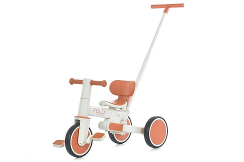 Велосипед дитячий El Camino FOLDI ME 1202 Cinnamon Beige (1шт) 3в1, 3 кол. EVA 8д., батьківська ручк