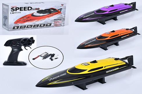 Катер HJ812 (4шт) р/к2,4G, акум, 30см, світло, USBзарядне, 3 кольори, в кор-ці, 32-19-9,5см