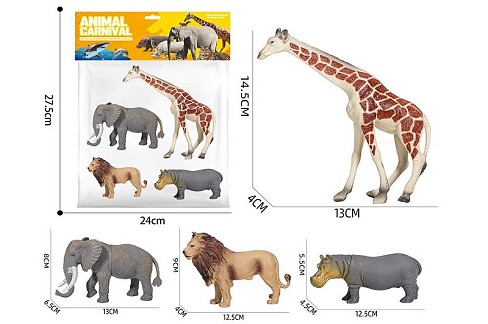 Тварина арт. TLF-SAN (144шт/2) дикі, 4 шт. р-р одиниці 12,5*9см, у пакеті 24*27,5см.
