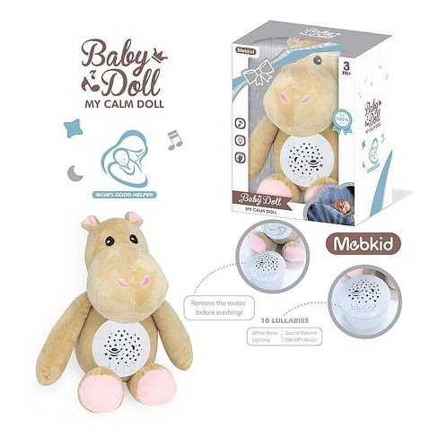 Нічник MBQ 662-2 A (36) Бегемотик", проєктор, колискові, звуки, в коробці"