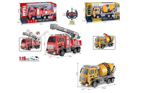 Техніка на Р/К MD168-3A/169-1A бетонозмішувач/пожежна акум.USB.світ.2в.кор.31*9,2*15,6 /72/