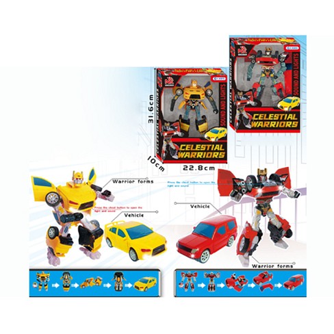 Трансформер 8201-02Y (24шт) робот+машина, 21см, світло, звук, 2 види, на бат(табл), в кор-ці, 23-31,