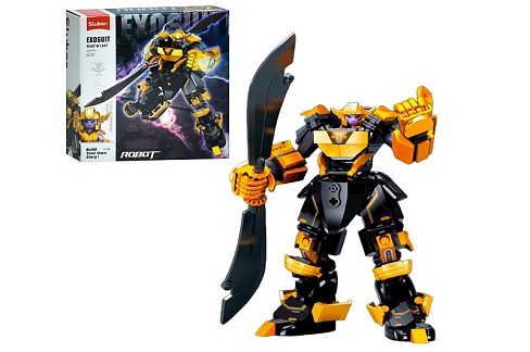 Конструктор SLUBAN M38-B1381 (32шт) робот-воїн, фігурка, 233дет, в кор-ці, 22-23,5-6,5см