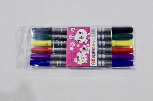 Фломастери двосторонні 108-6(24/480)