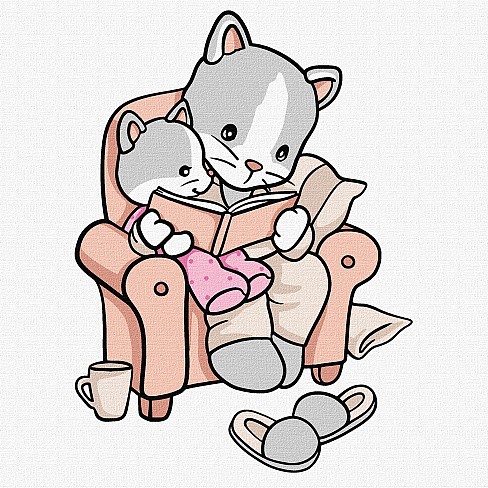 Картина по номерах для дітей Казки на ніч" 25x25см  KHO6166"