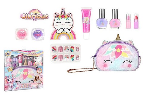 Набір косметики арт. ZR-54A (72шт/2)  помада, блиск для губ, лак для нігтів, нігті, косметичка, у ко