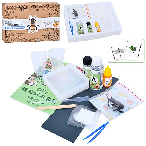 Набір для творчості FG231102006M (32шт) комаха, пінцет, фарба, застигаюча рідина, стакани, в кор-ці,