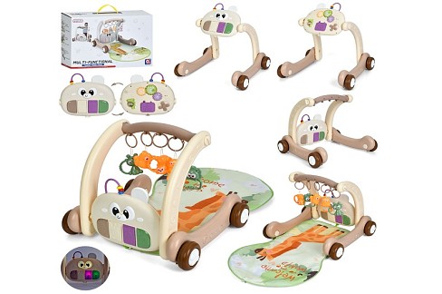 Каталка-ходунки 217 (4шт) д43-ш47-в38см, 2в1(килимок для малюка 73-47см), ігрова панель (піаніно-муз