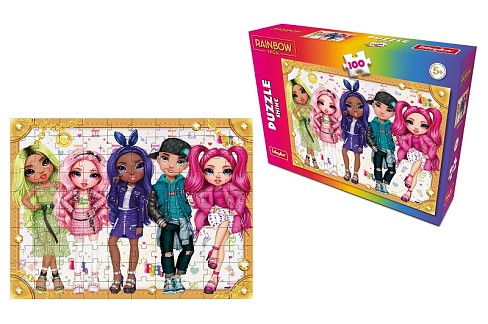 Гра-головоломка. Набір пазлів Rainbow High Shine, 100 елементів  LP100-001