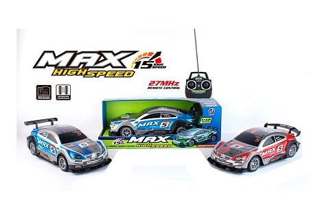 Машина DH-8195-2C (12шт) р/к, 35см, 1:12, гумові колеса, корпус не б'ється,  2 кольори, на бат-ці, в